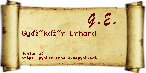 Gyökér Erhard névjegykártya